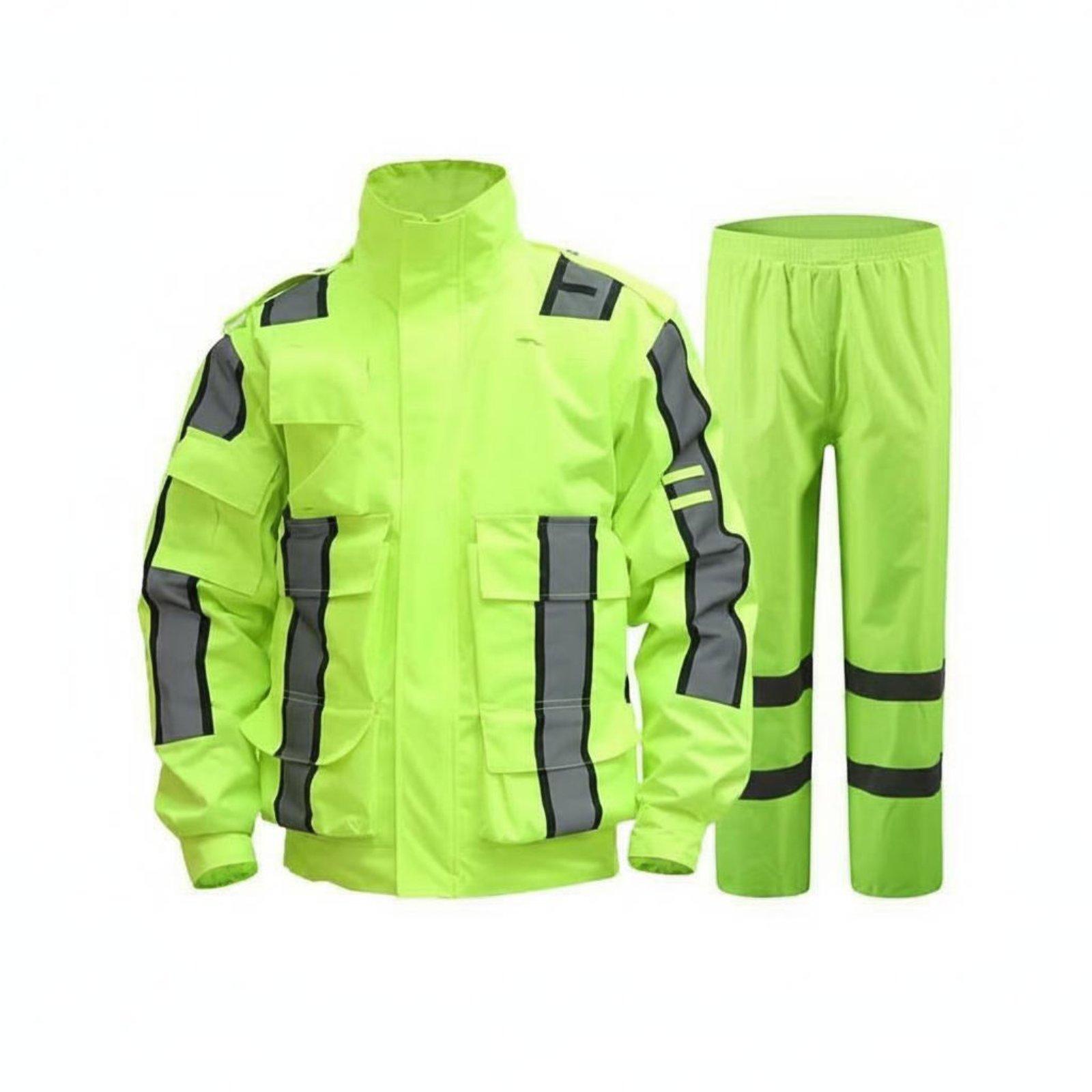 Motorcycle Gear Mens - Wodoodporny, odblaskowy kombinezon przeciwdeszczowy o wysokiej