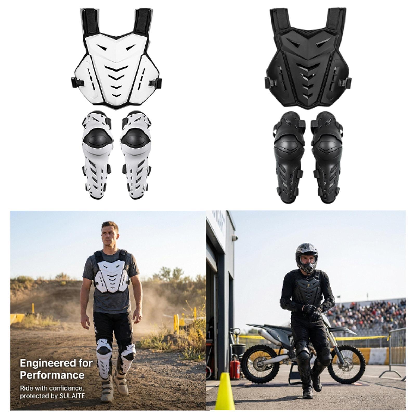 Motorcycle Gear Mens - Ergonomiczna ochrona klatki piersiowej, nakolanniki, kurtka