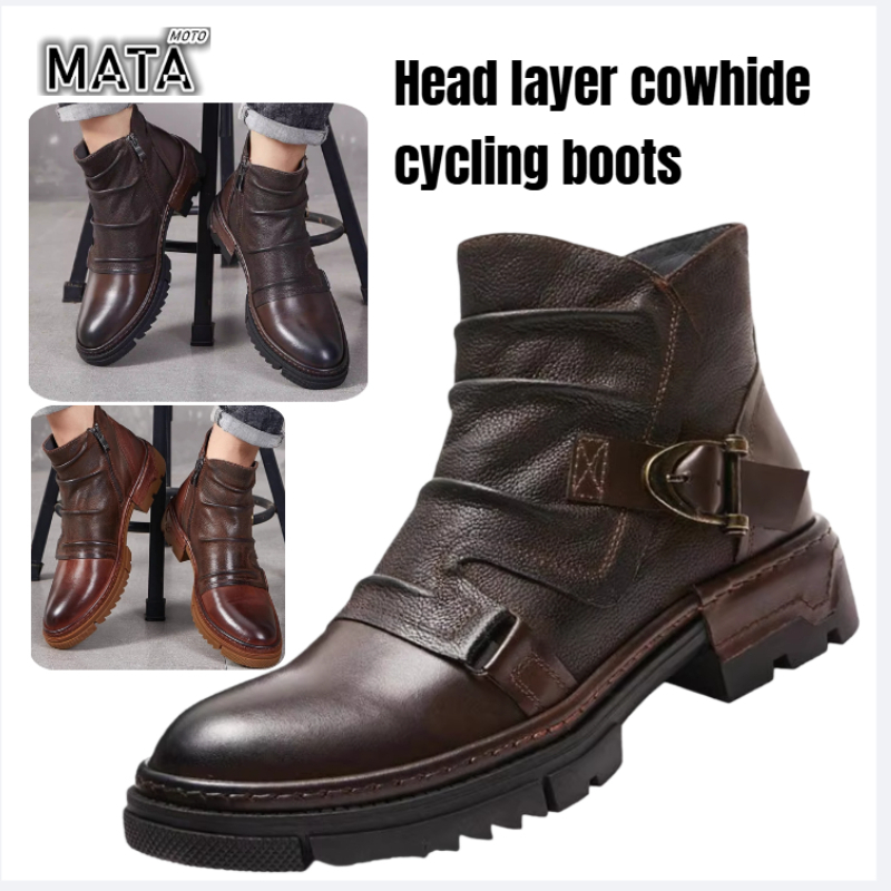 Gorące Retro Męskie Skórzane B – Motorcycle Gear Used recenzja i cena